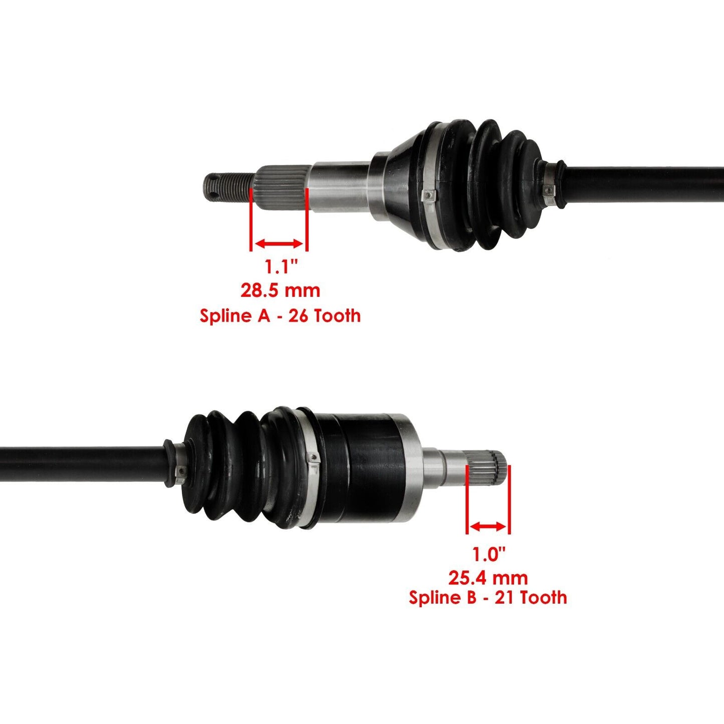 Front Left And Right CV Joint Axles for Can-Am Maverick 1000R 4X4 EFI 2014-2018