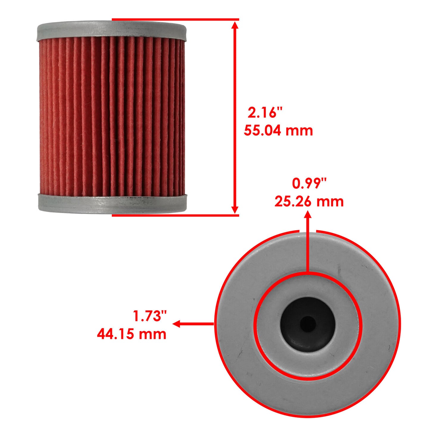 Oil Filter for Suzuki LTF4WDx LT-F4WDx King Quad 300 1991-1996 1997 1998 3-Pack