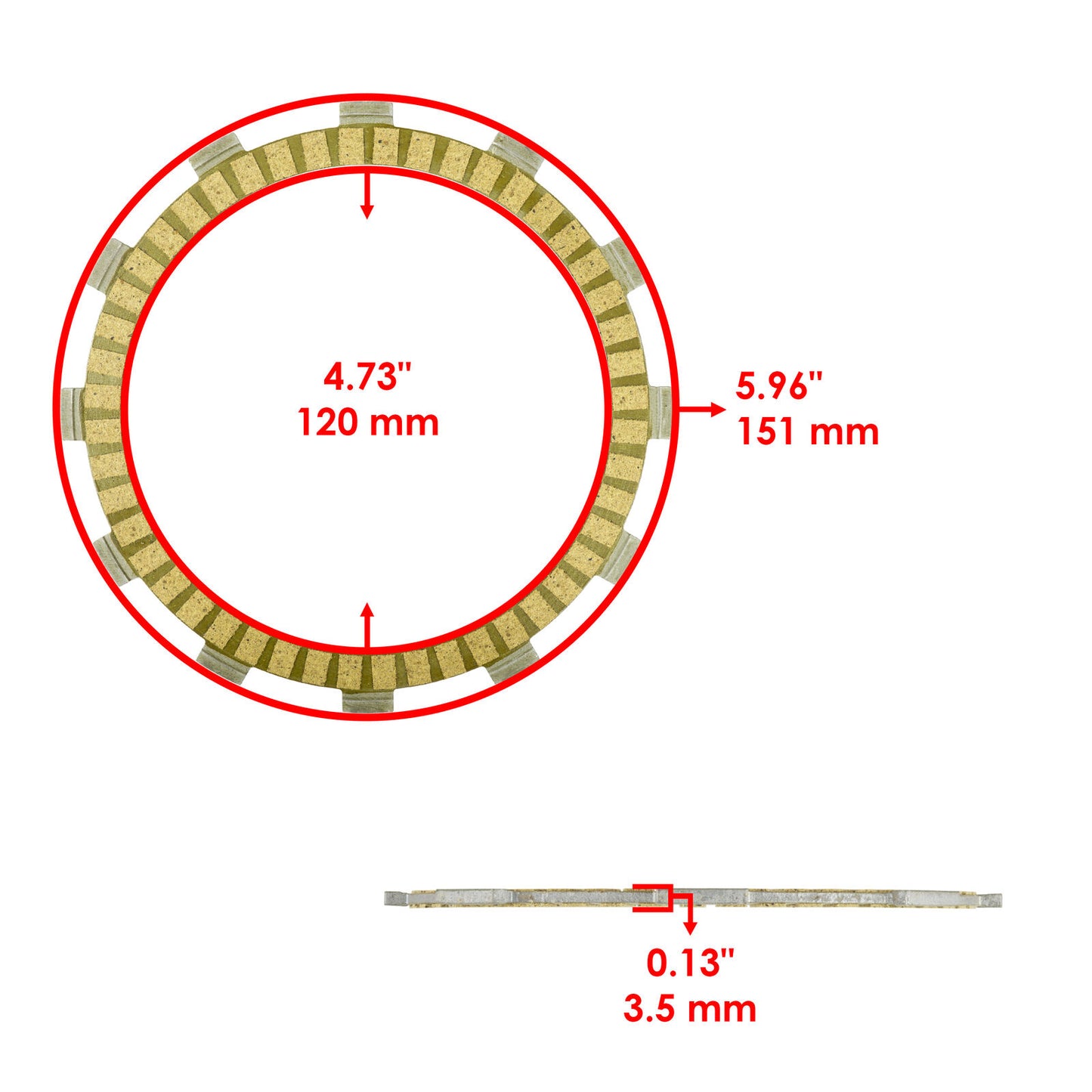 Clutch Friction and Steel Plates for Suzuki TS250 1973-1981 / RM370 1976-1977