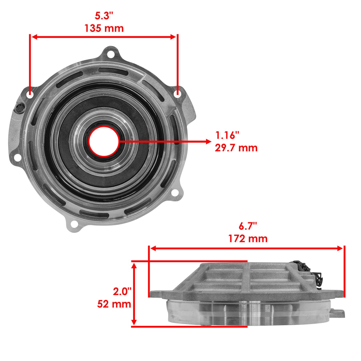 Caltric Front Differential Output Cover For Polaris Sportsman XP 1000 2015-2024