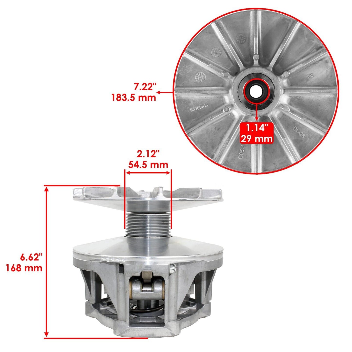 Primary Drive Clutch w/ Bolt for Polaris ATP 500 2005 / Magnum RMK 500 2002