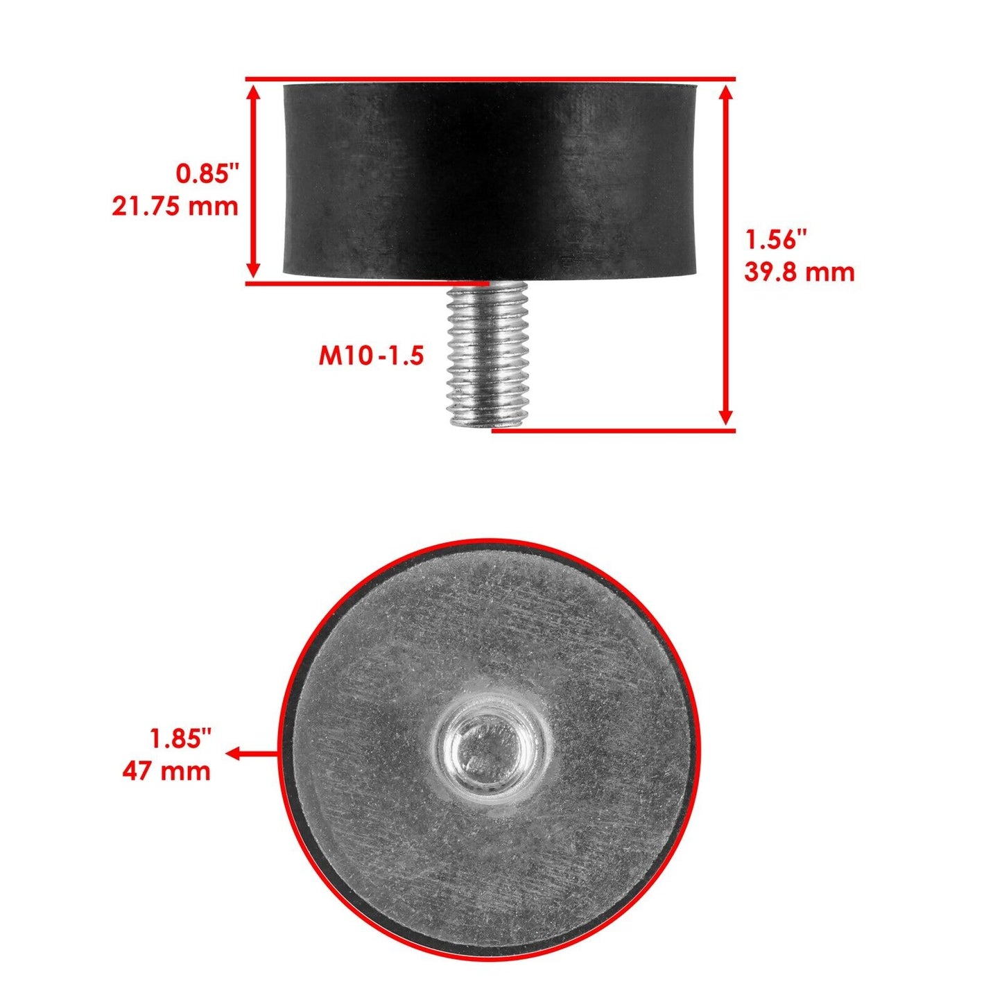 Caltric Isolator For Polaris 3024013 3022154 3022000 3023594 New M10-1.5 Qty 4