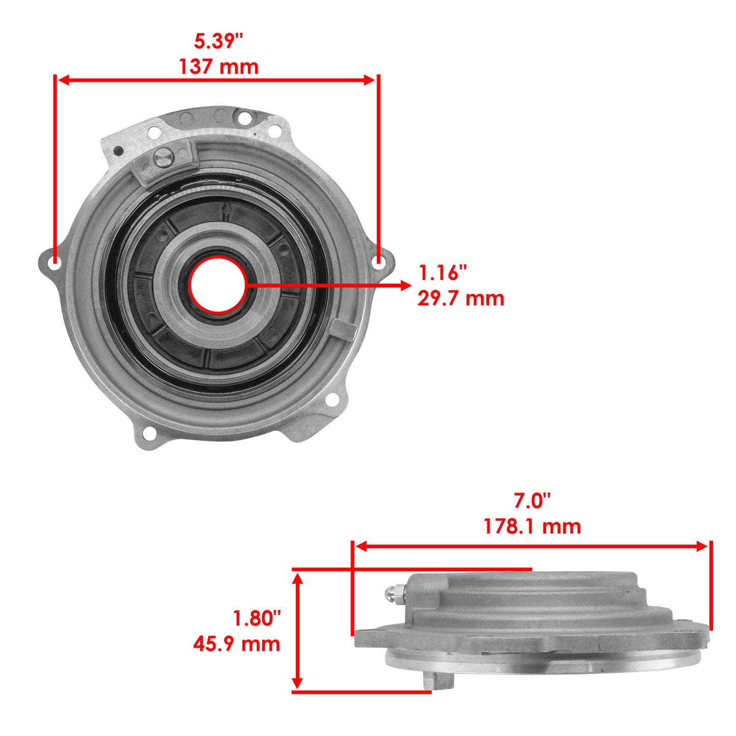 Caltric 3235164 Differential Output Cover Assembly For Polaris Front