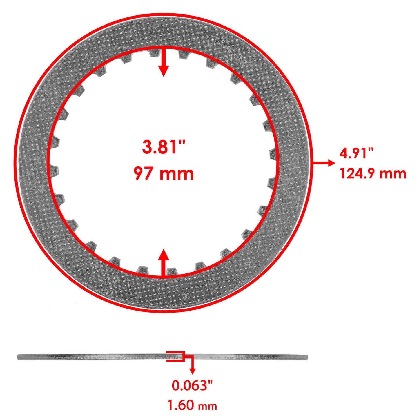 Clutch Friction Steel Plates and Springs Kit for Honda CR125R 2000 2001 - 2003