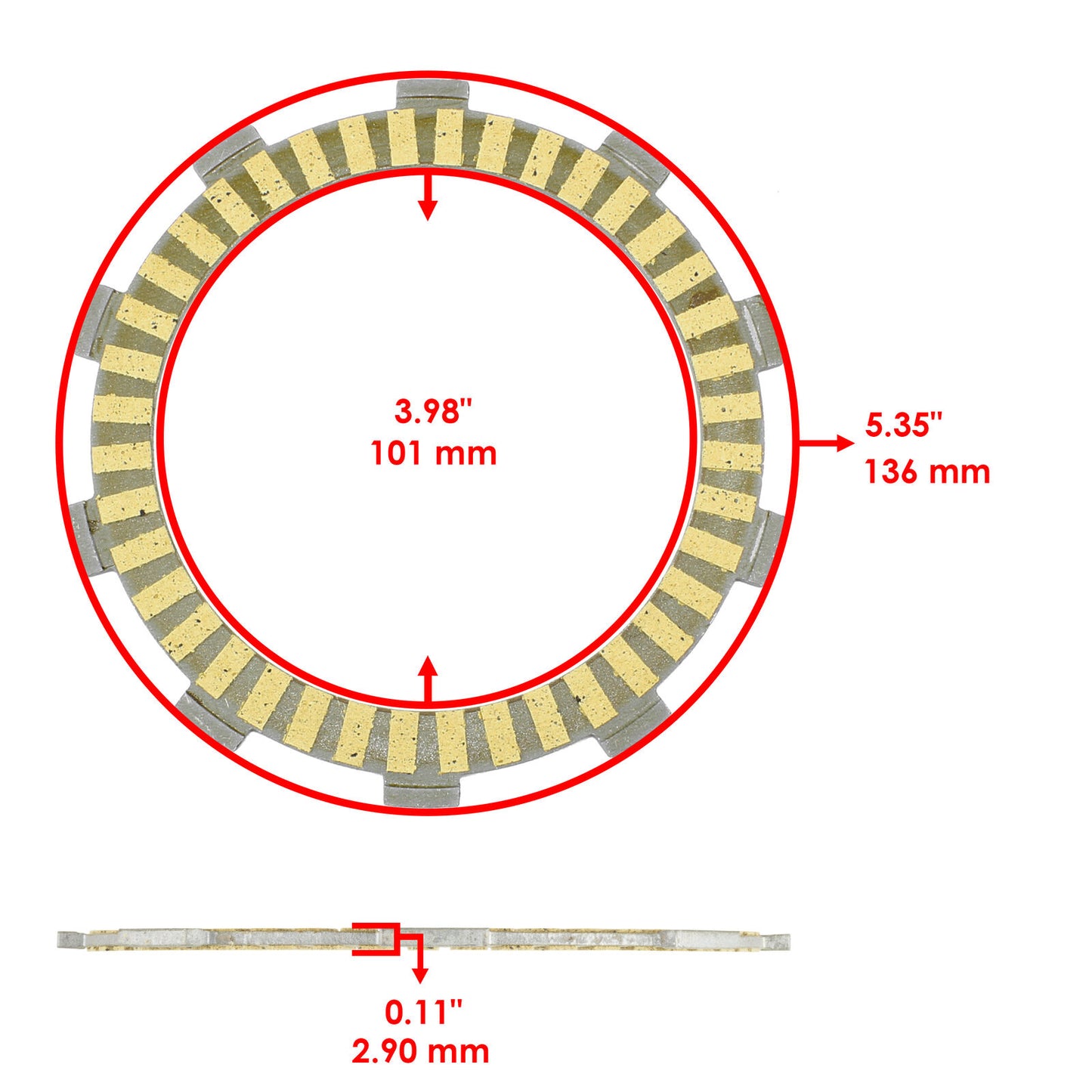 Clutch Friction Steel Plates Kit for Honda VT750C2 Shadow Spirit 750 2007-2014