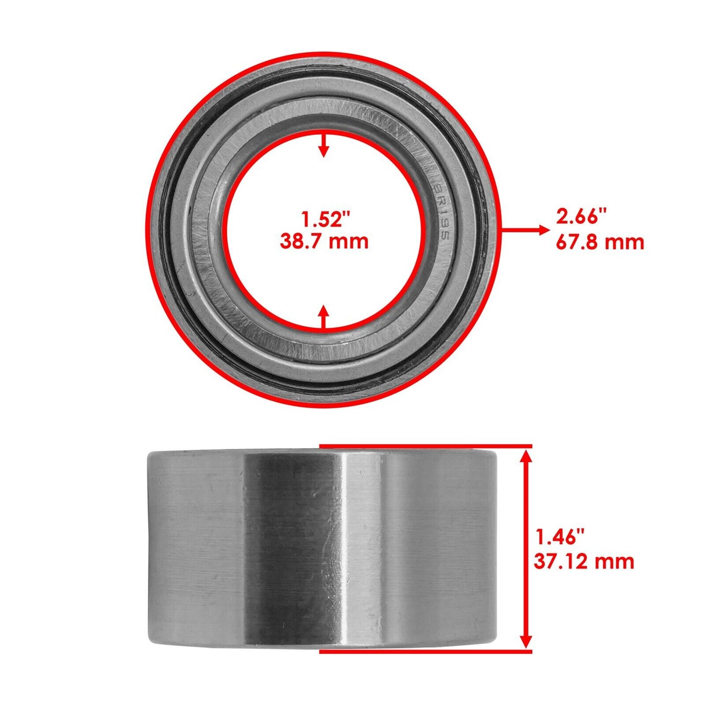 Front And Rear Wheel Bearing For Can-Am Maverick X3 Max RR 4x4 XMR Turbo 2020