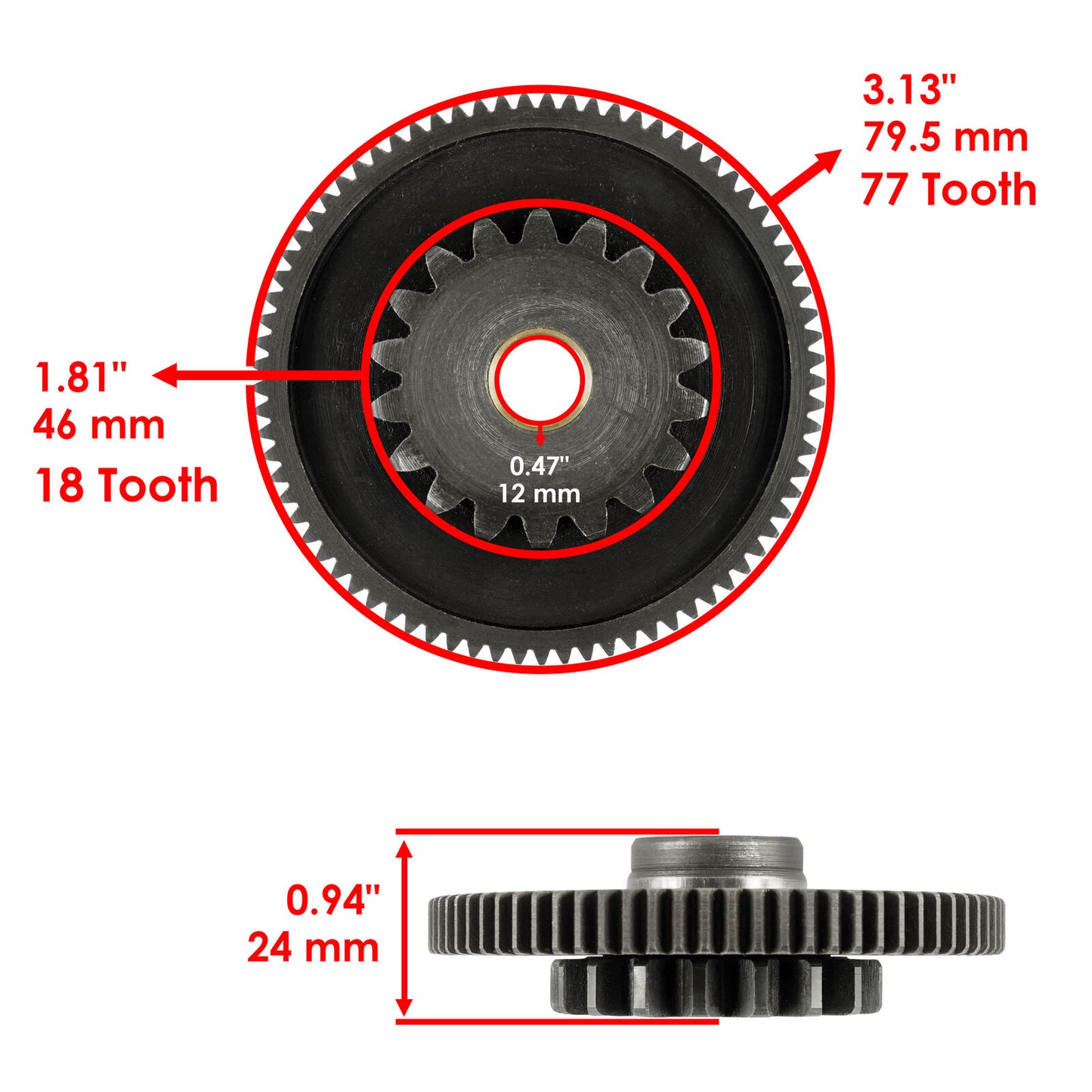 Starter Gear fits Polaris 1204683 Starter Clutch Gear