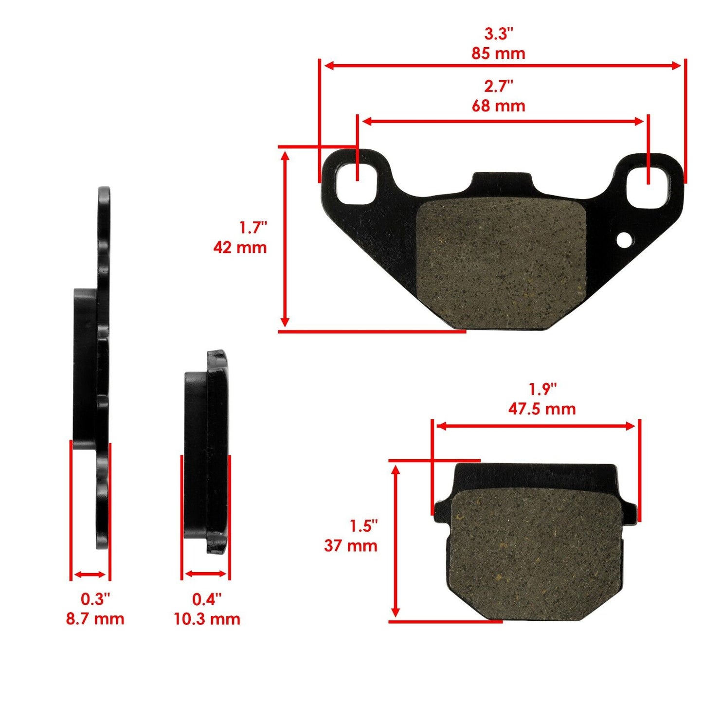 Front Brake Pads for Polaris Phoenix 200 2005-2009