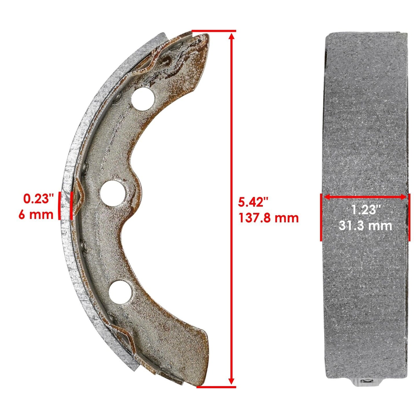 Brake Shoe for EZGO 23364G1 23355G1 27251G01 2 Set of Short Shoe