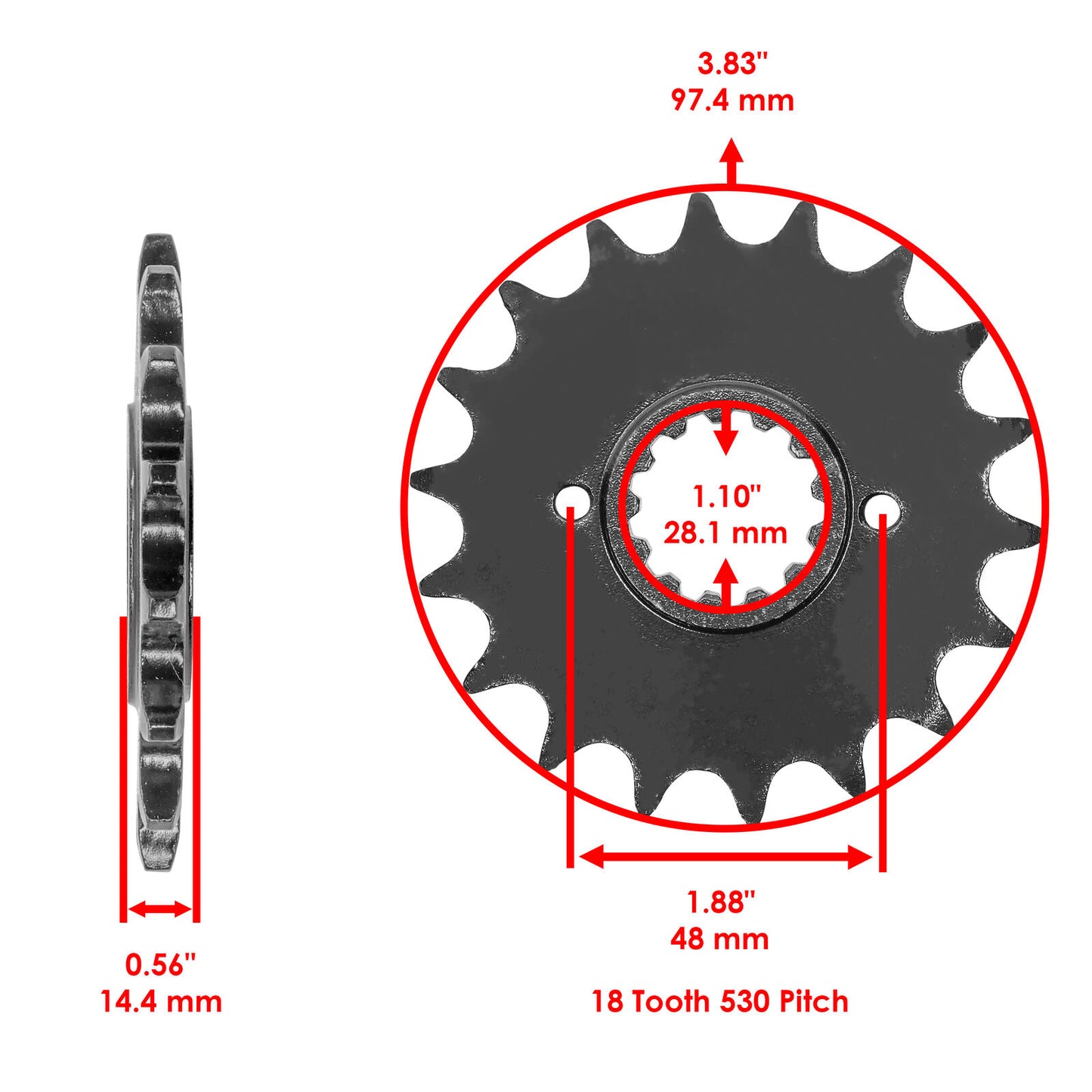 Front Drive Chain Sprocket for Honda CB750C Custom/CB750F Super Sport 1980-1982