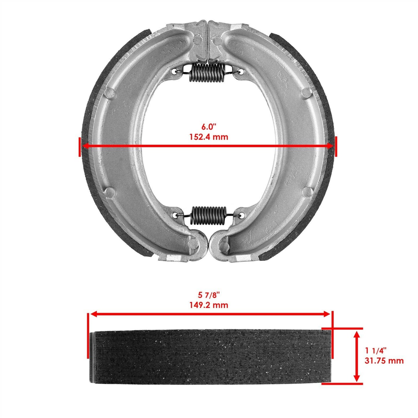 Rear Brake Drum for Honda TRX300FW FourTrax 300 4X4 1988-1996 w/Cover Brake Shoe