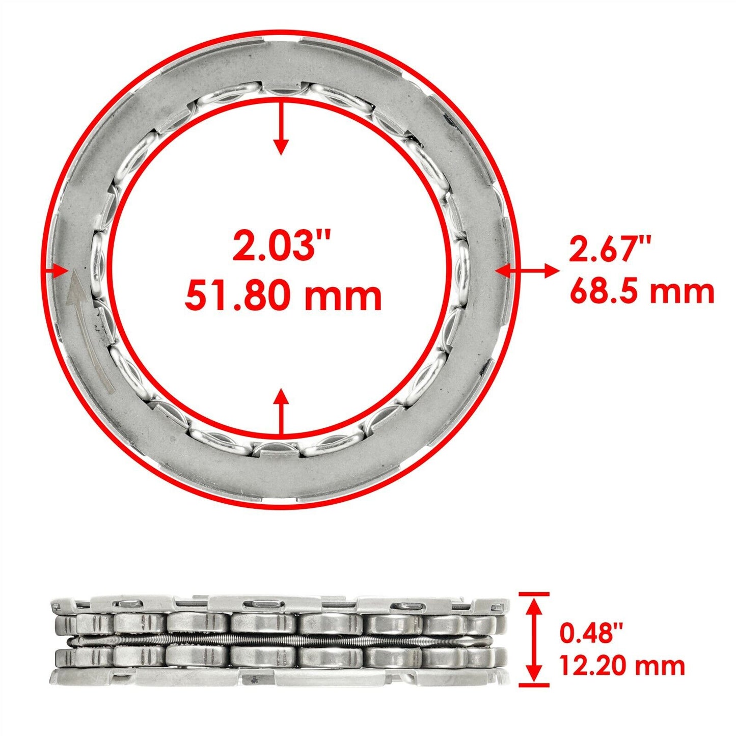 Starter Clutch Sprag and Gear Idler 61T w/ Gasket for Can-Am DS650 2000-2007