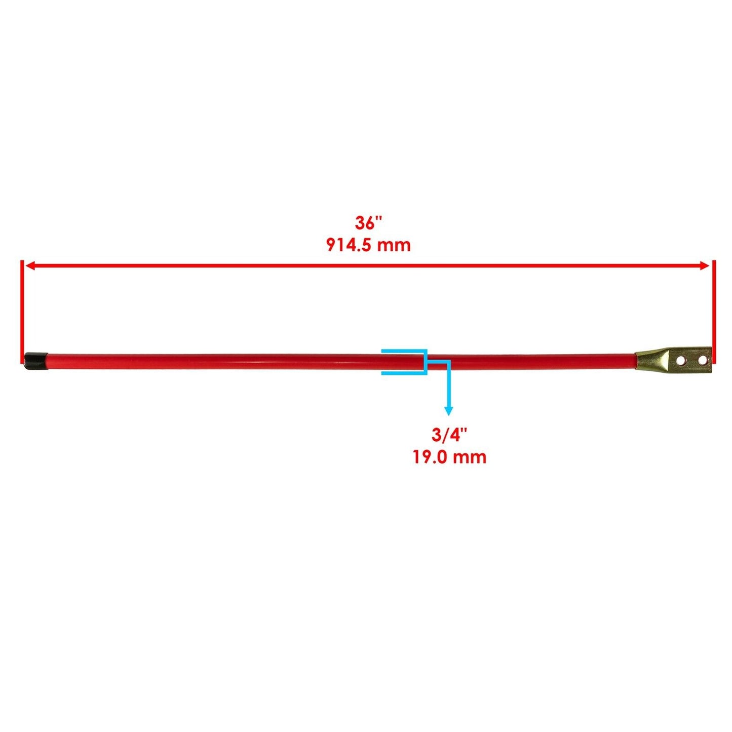 Snow Plow Blade Guide Markers 36" Bolt on 1308110 Fluorescent Orange Universal