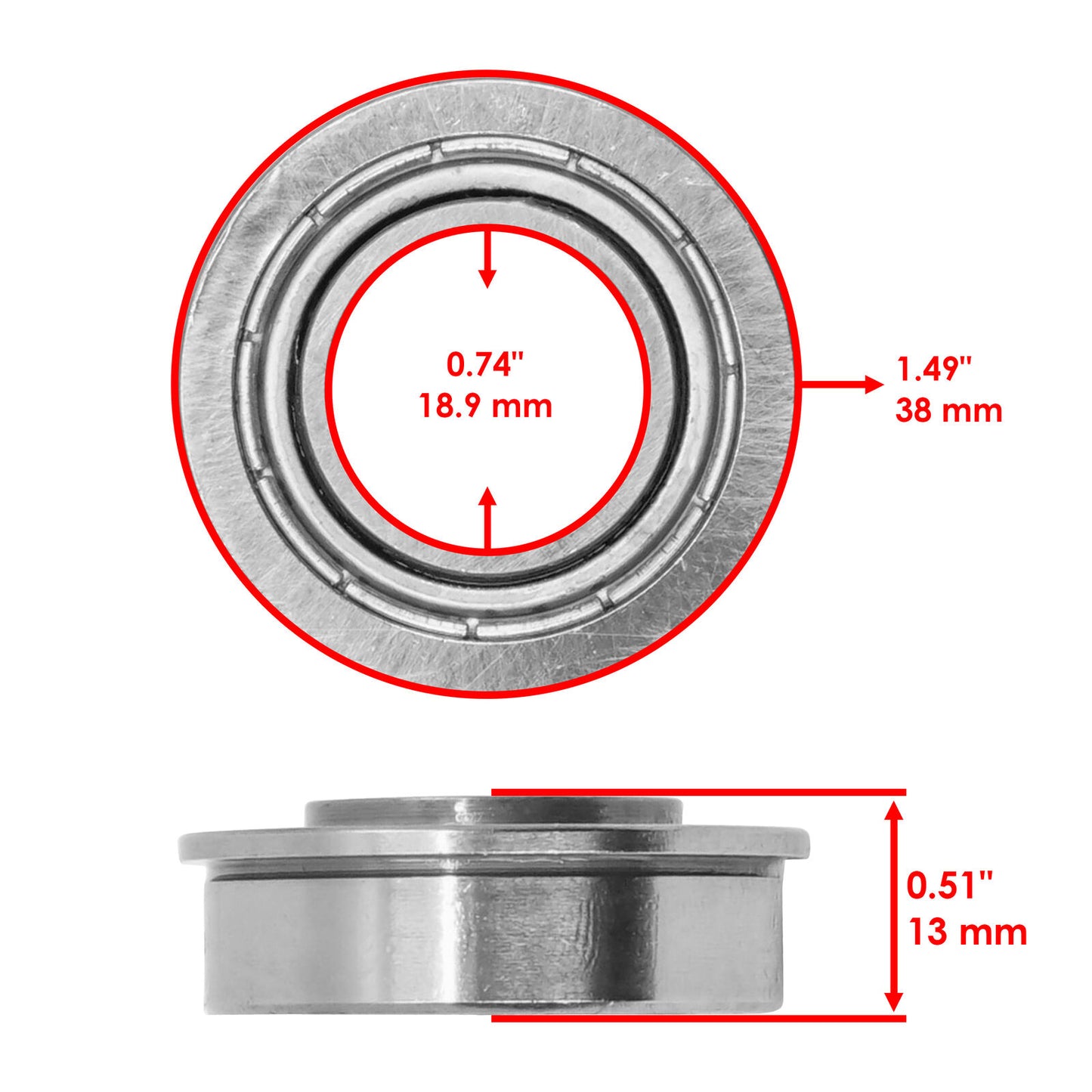 Front Wheel Bearing For RedMax YT1846 YT2142F YT2242F YT2348F Garden Tractor