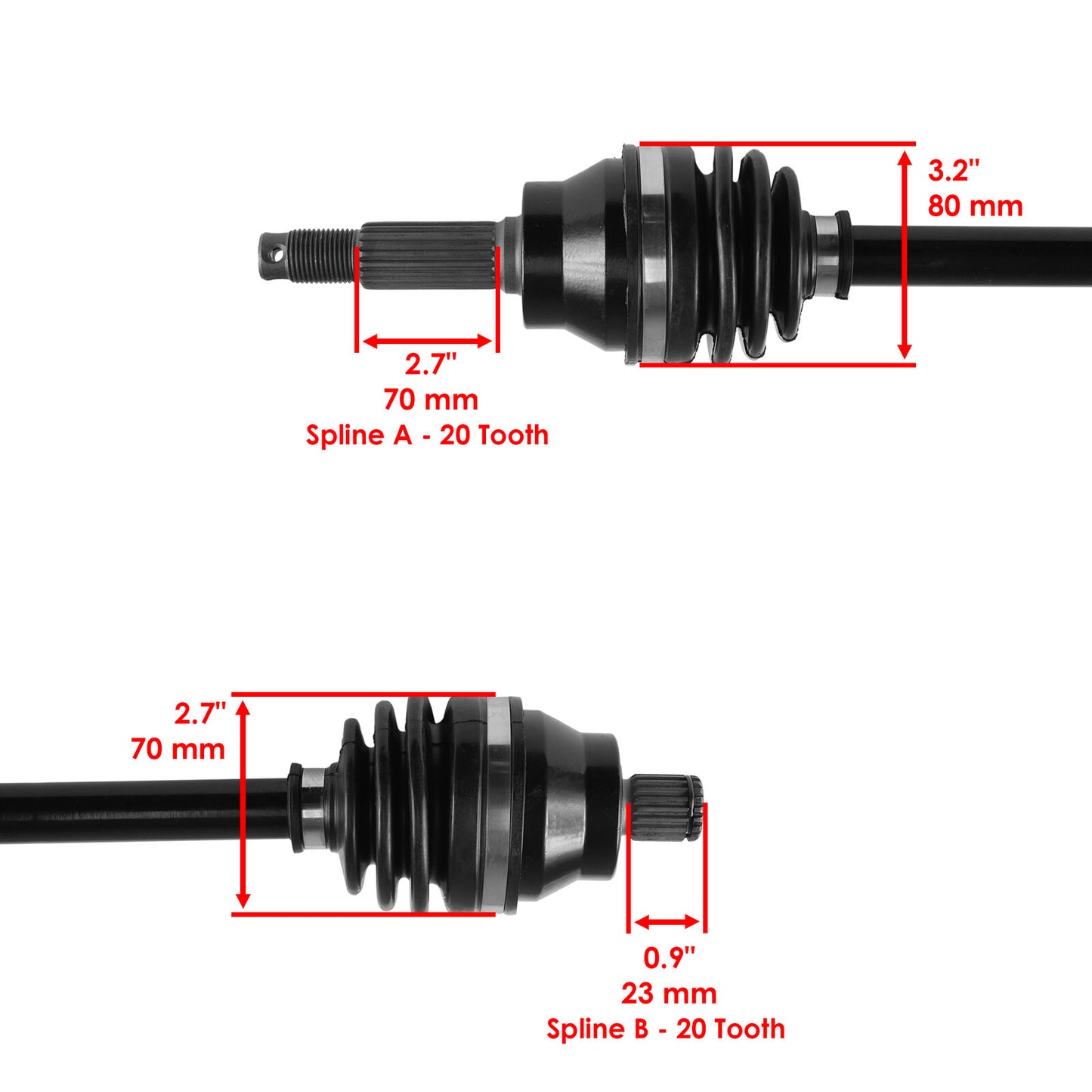 Rear Right Complete CV Joint Axles for Polaris Hawkeye 300 2X4 4X4 2006-2011