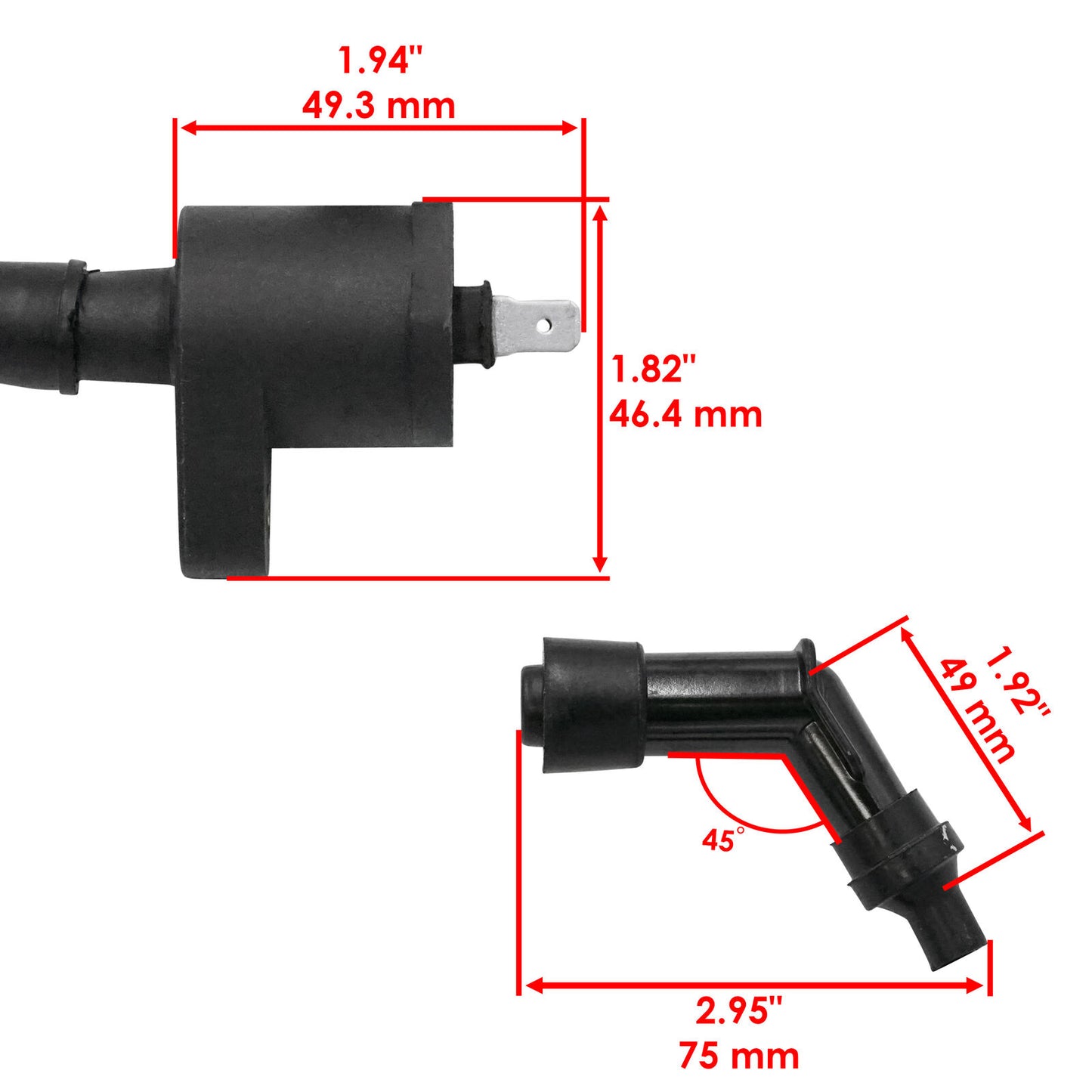 Ignition Coil for Honda TRX300FW 4X4 1988-2000 Atv Ignition Coil