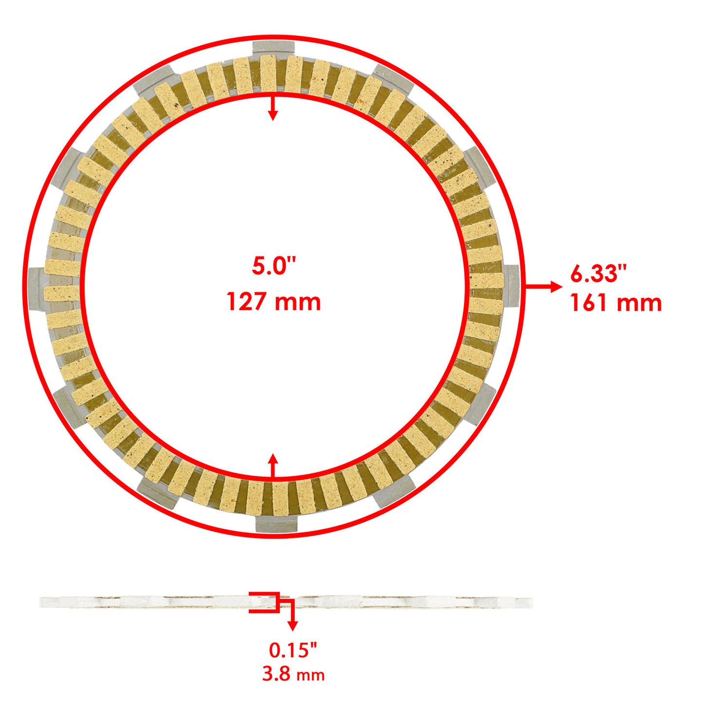 Clutch Friction Steel Plates kit for Honda ST1300 A ST1300PA Police ABS 2003-18