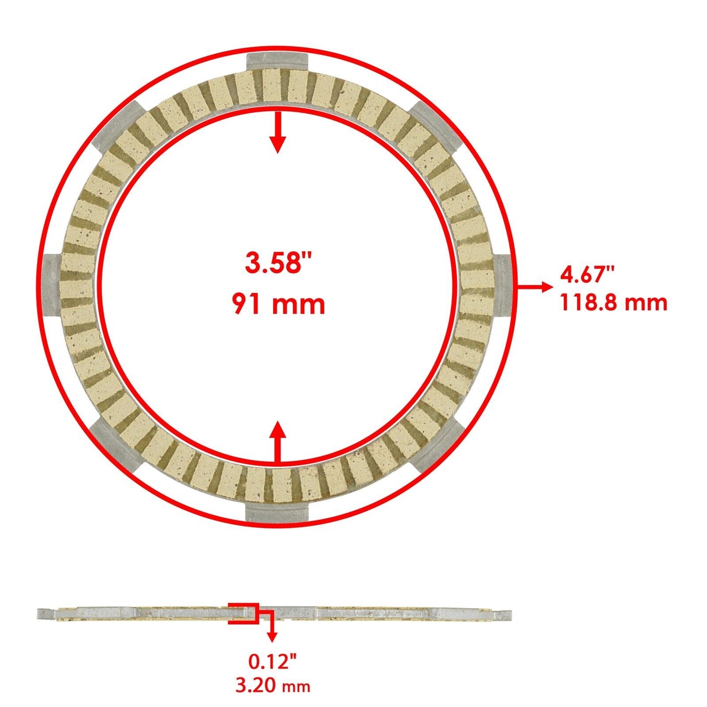 Clutch Friction Steel Plates Kit for Honda Sportrax 250 TRX250EX 2001-2005