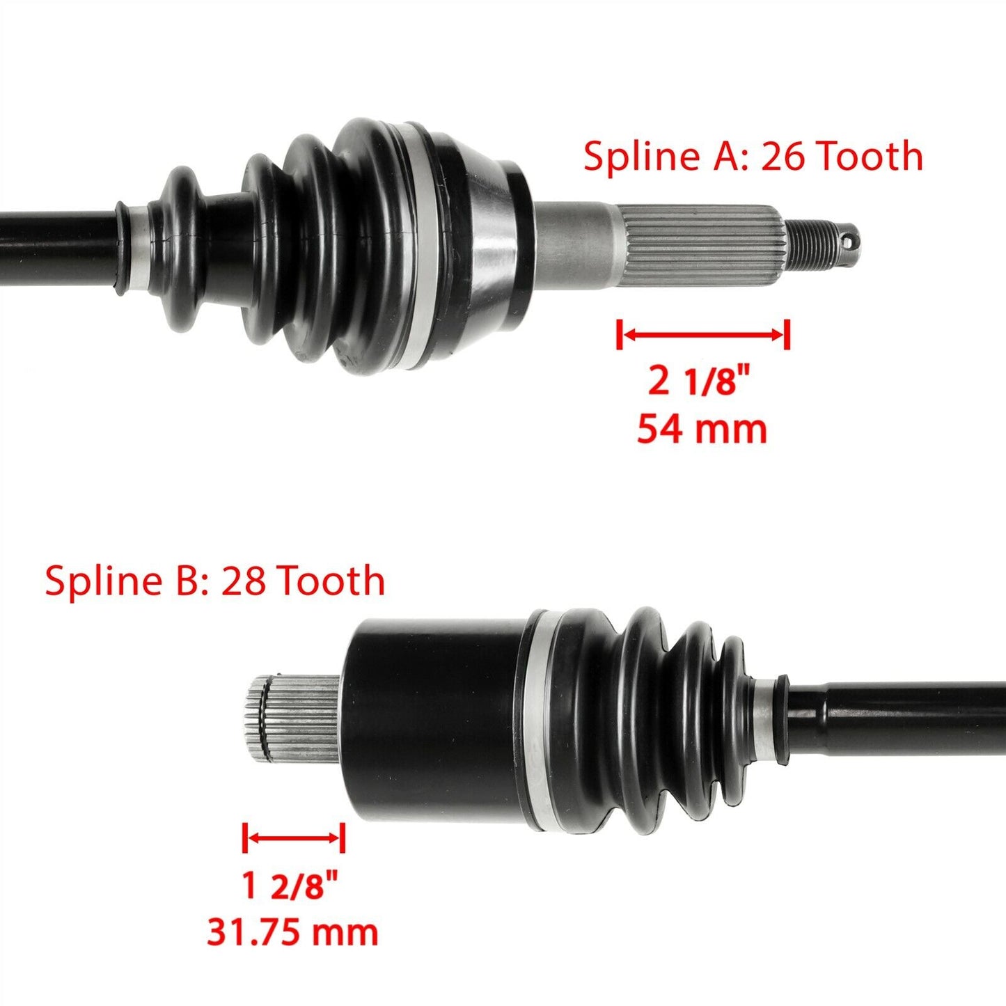 Front Rear Left and Right CV Joint Axle fits Polaris Sportsman 570 2015 - 2017