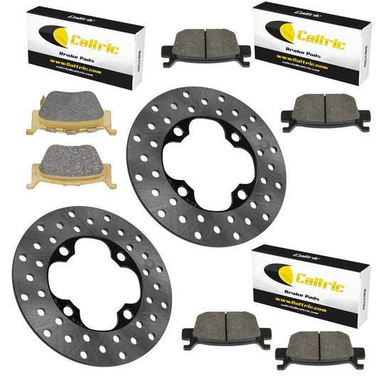 Caltric Front Brake Discs with Front & Rear Pads for Honda Rincon 680 2006-2023