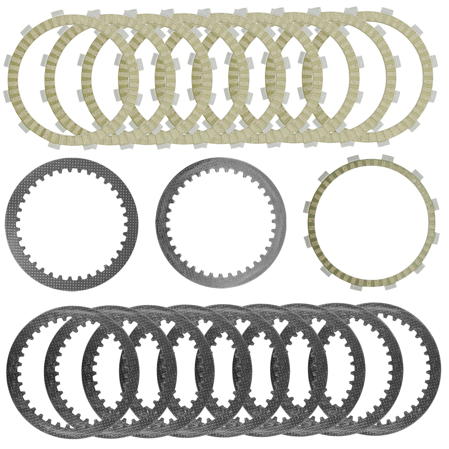 Clutch Friction Steel Plates Kit for Kawasaki Vulcan 2000 VN2000 2004 2005-2010