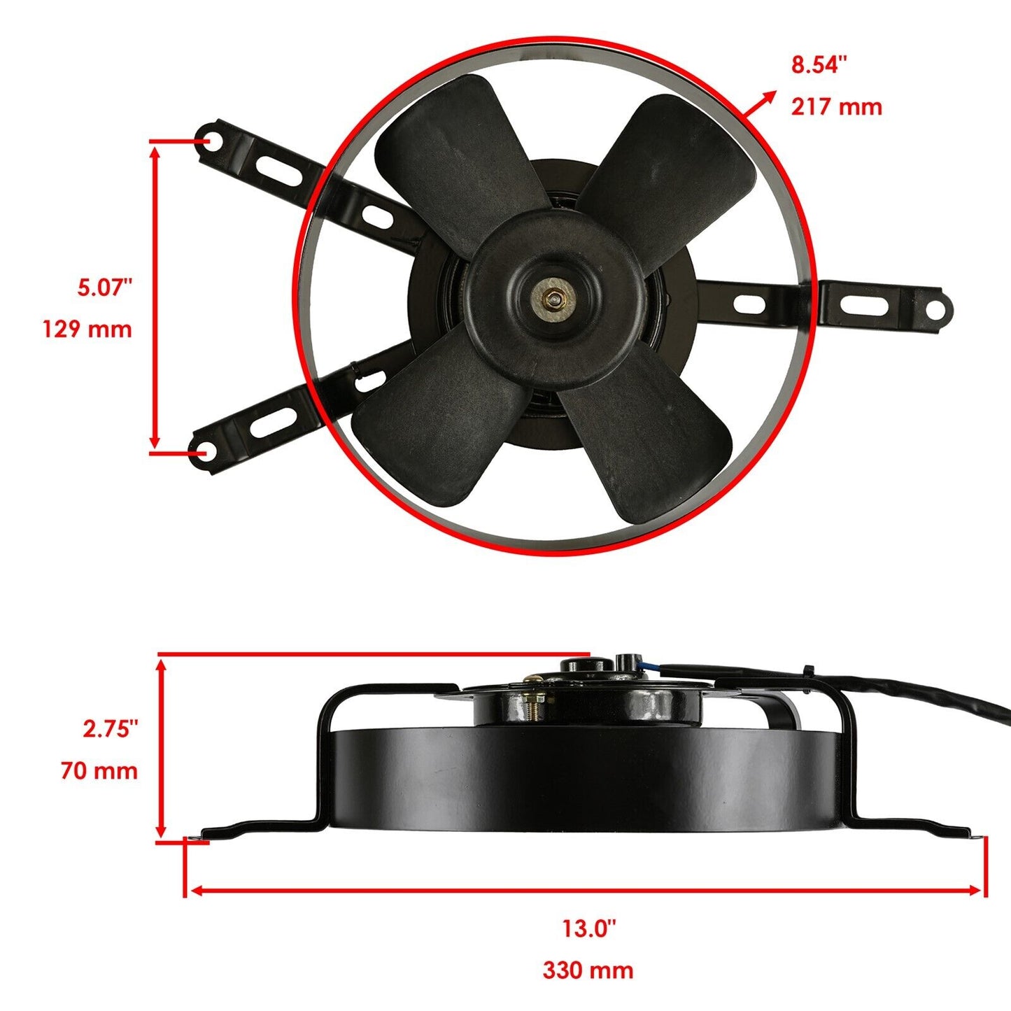 Radiator Fan Assembly for Kawasaki Brute Force 750 KVF750 NRA Outdoors 2008-2009