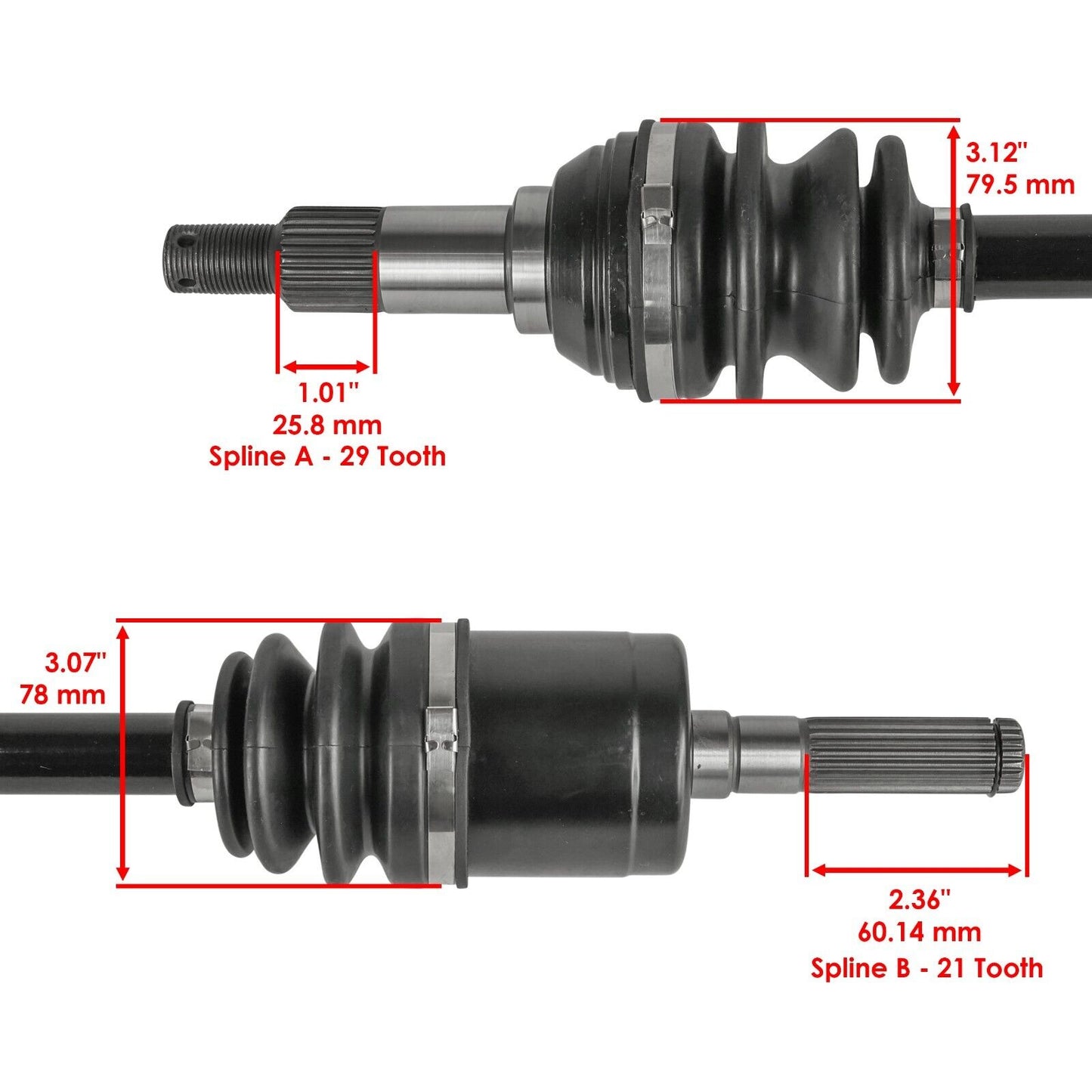 Caltric Front Left CV Axle For Can-Am Maverick Trail 800 2018-2021 SidexSide