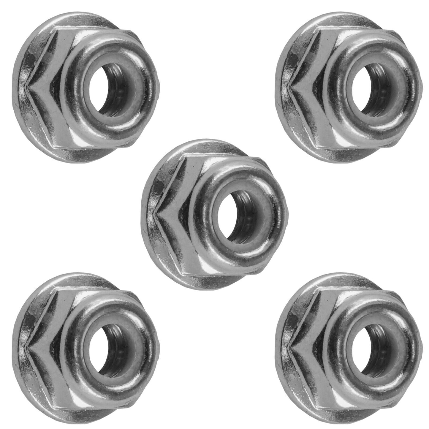 5x Flanged Nylok Nut For Polaris 7542153 1/4-20