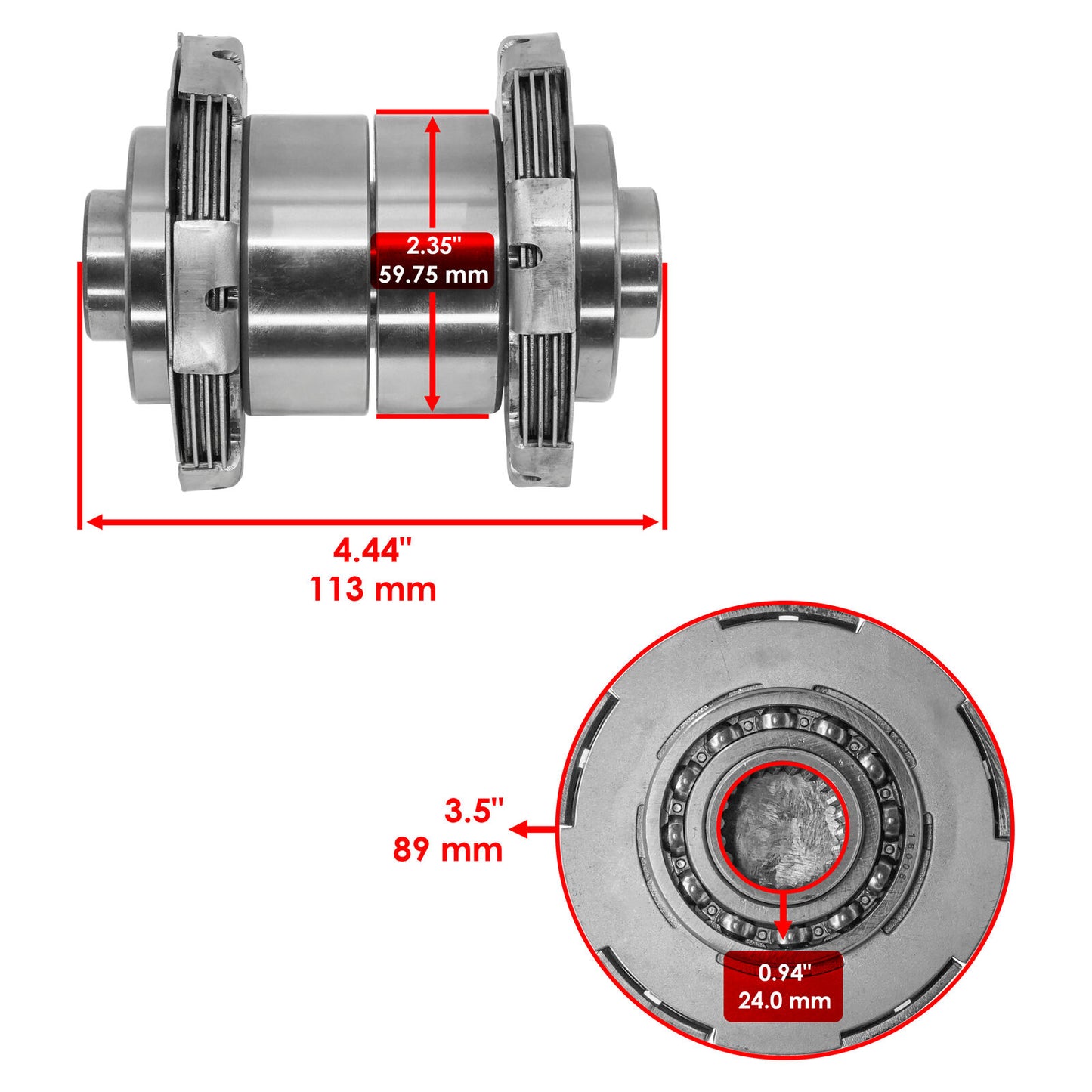 Caltric 3235202 Front Differential Output Hub For Polaris Sportsman 550 EPS 2011