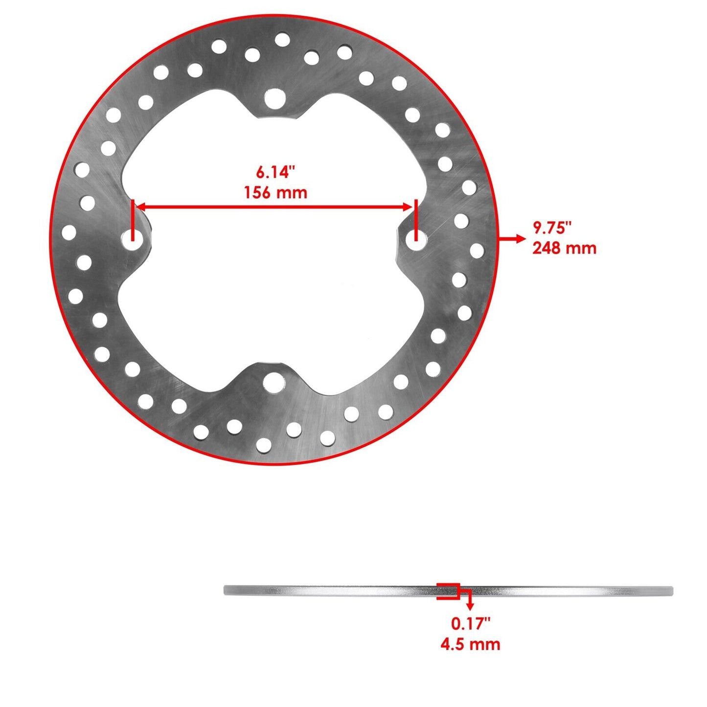 Front / Rear Brake Disc For Polaris Polaris Sportsman XP 850 EPS 2009-2014