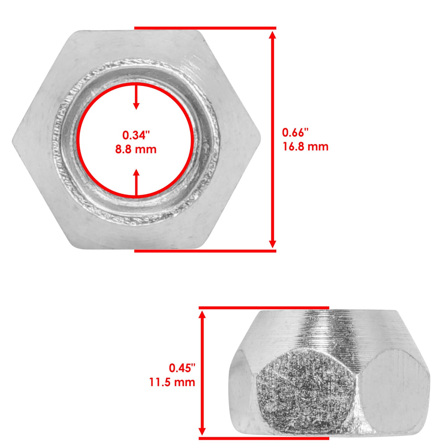 0423-408 Wheel Lug Nut For Arctic Cat 250 300 366 400 425 450 500 550 650 700