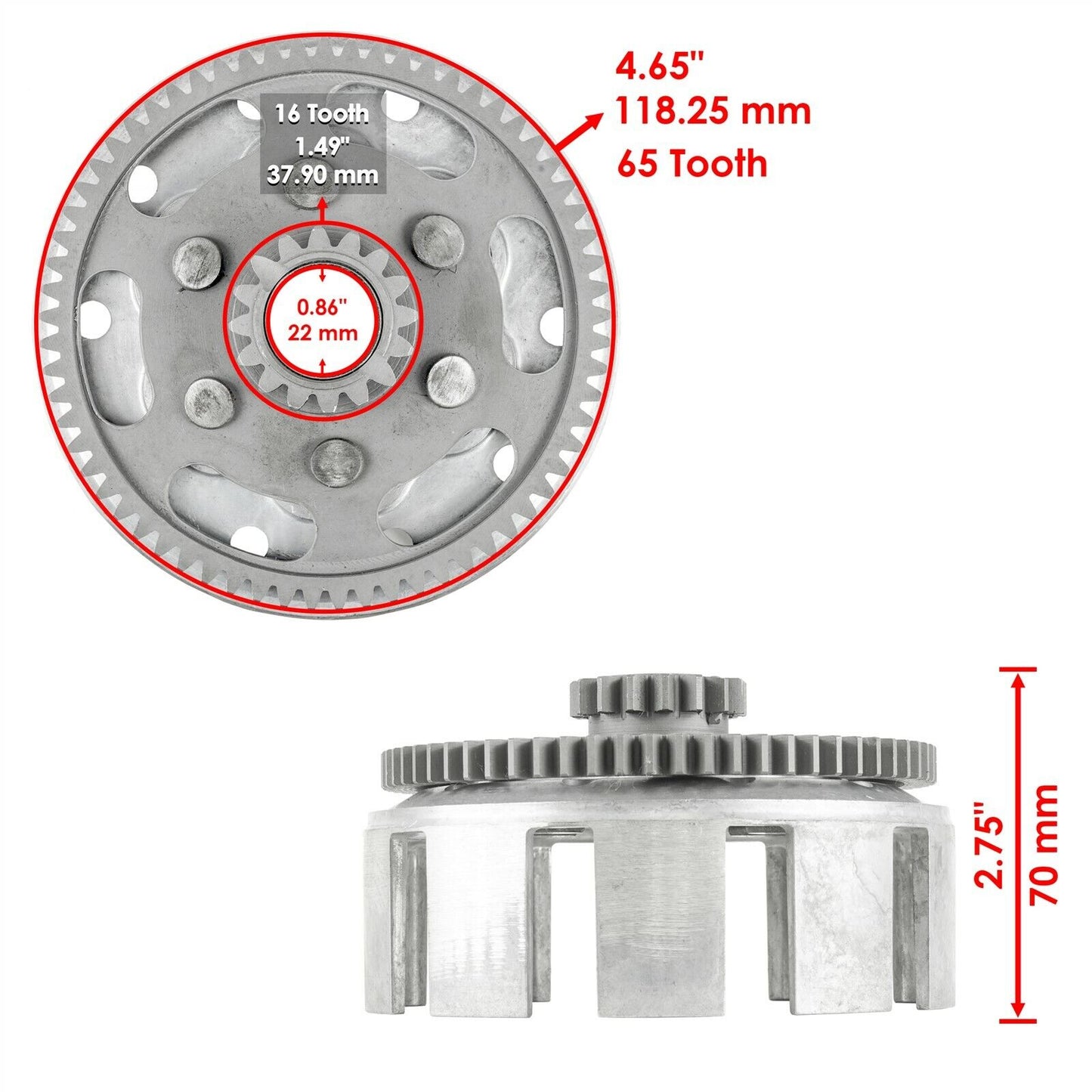 Clutch Friction Steel Plates Boss Hub Gear Gasket for Yamaha YZ85 2002 2003-2021