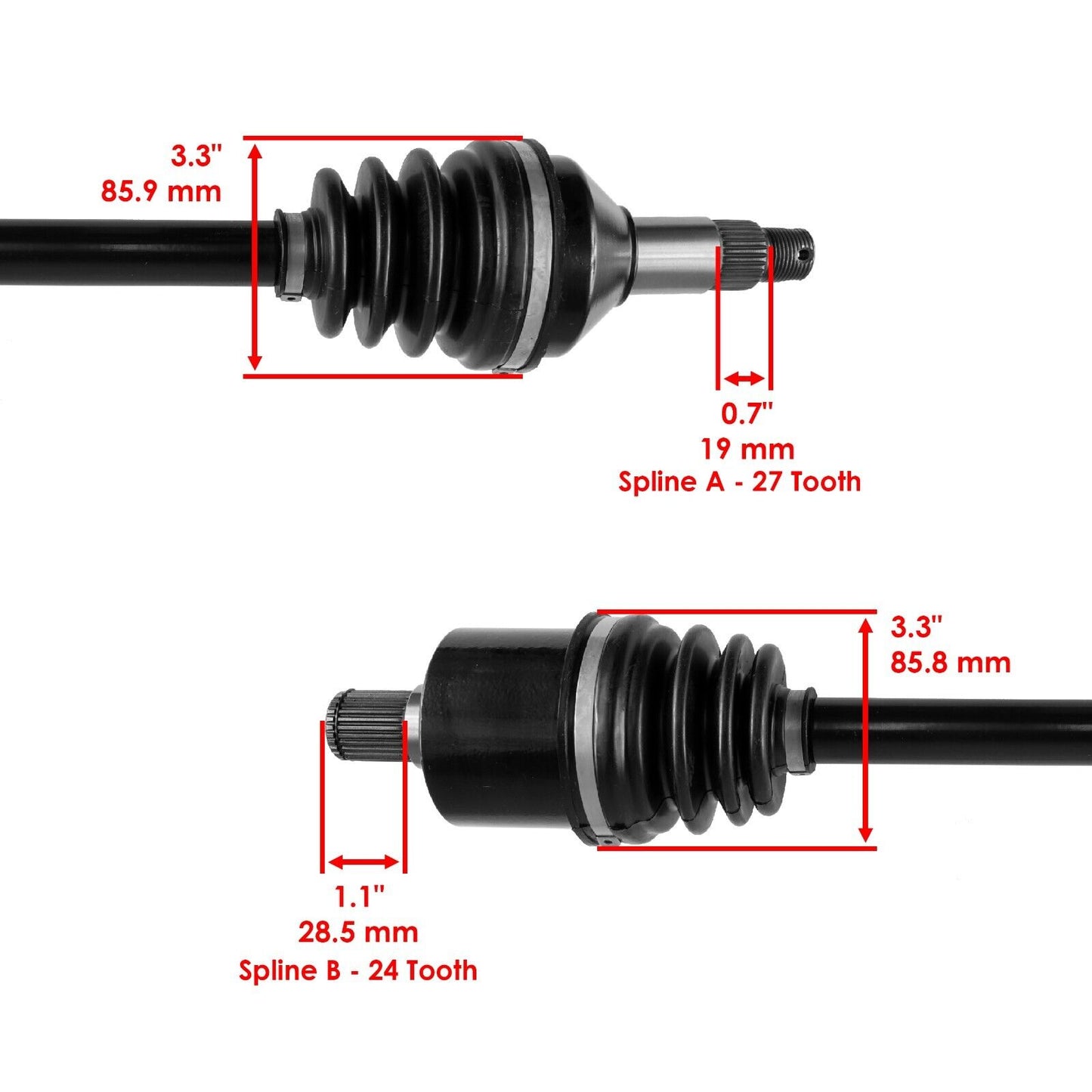 Rear Left and Right CV Joint Axle fits Arctic Cat 2502-349 1502-955