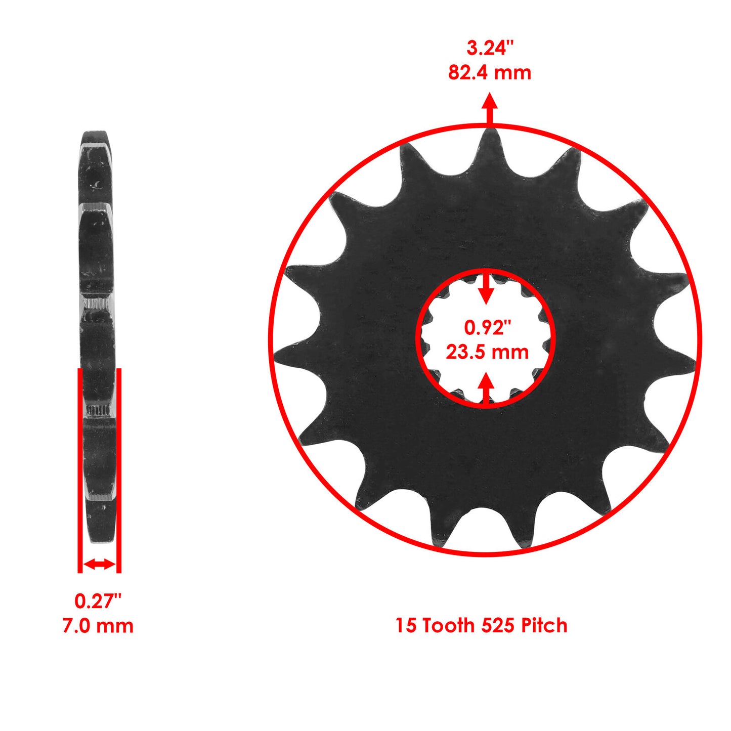 Front Drive Chain Sprocket for Suzuki DL650 V-Strom 2004-2009 2011 2012 Teeth 15