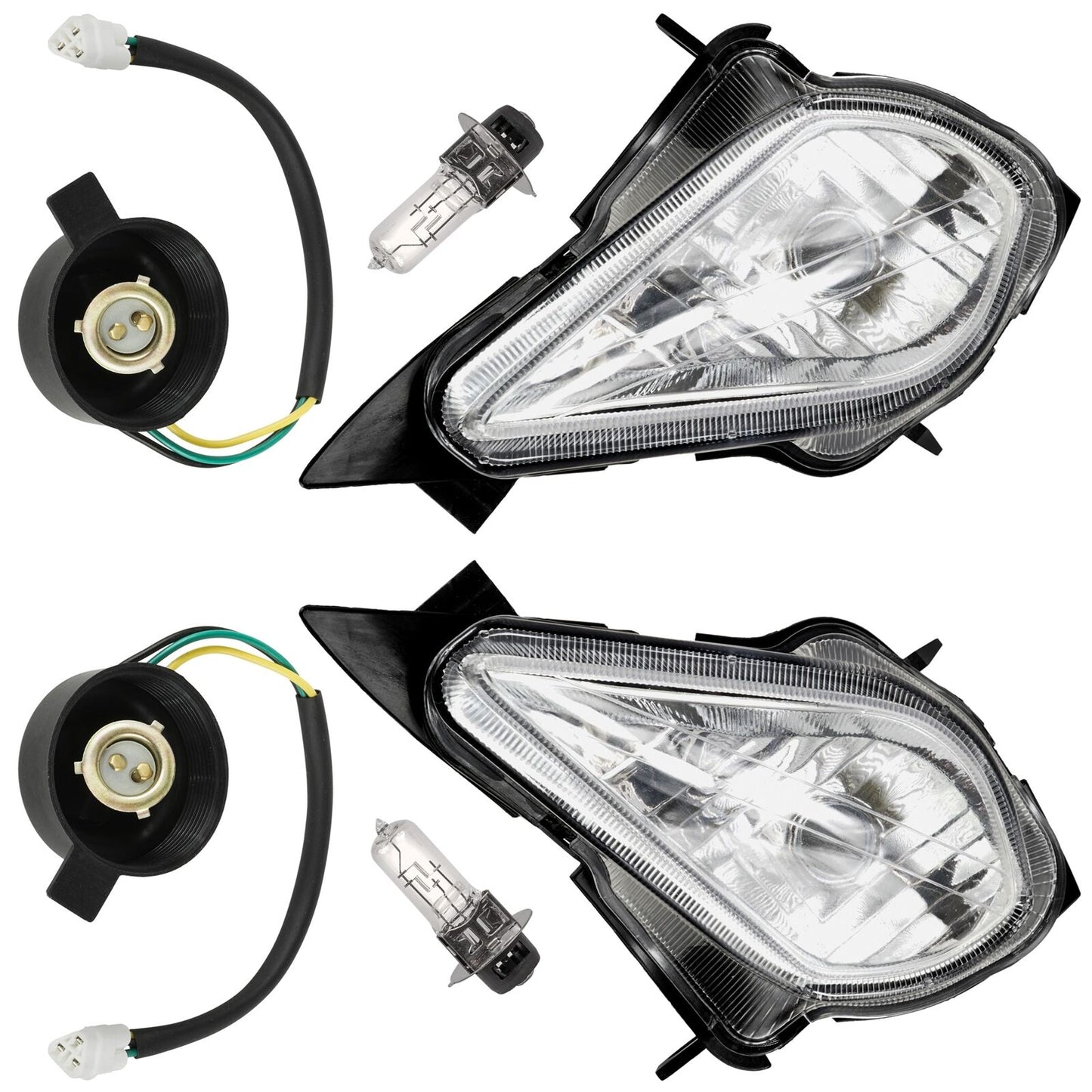 Right and Left Headlight Assembly For Yamaha 5TG-84110-03-00 and 5TG-84310-03-00