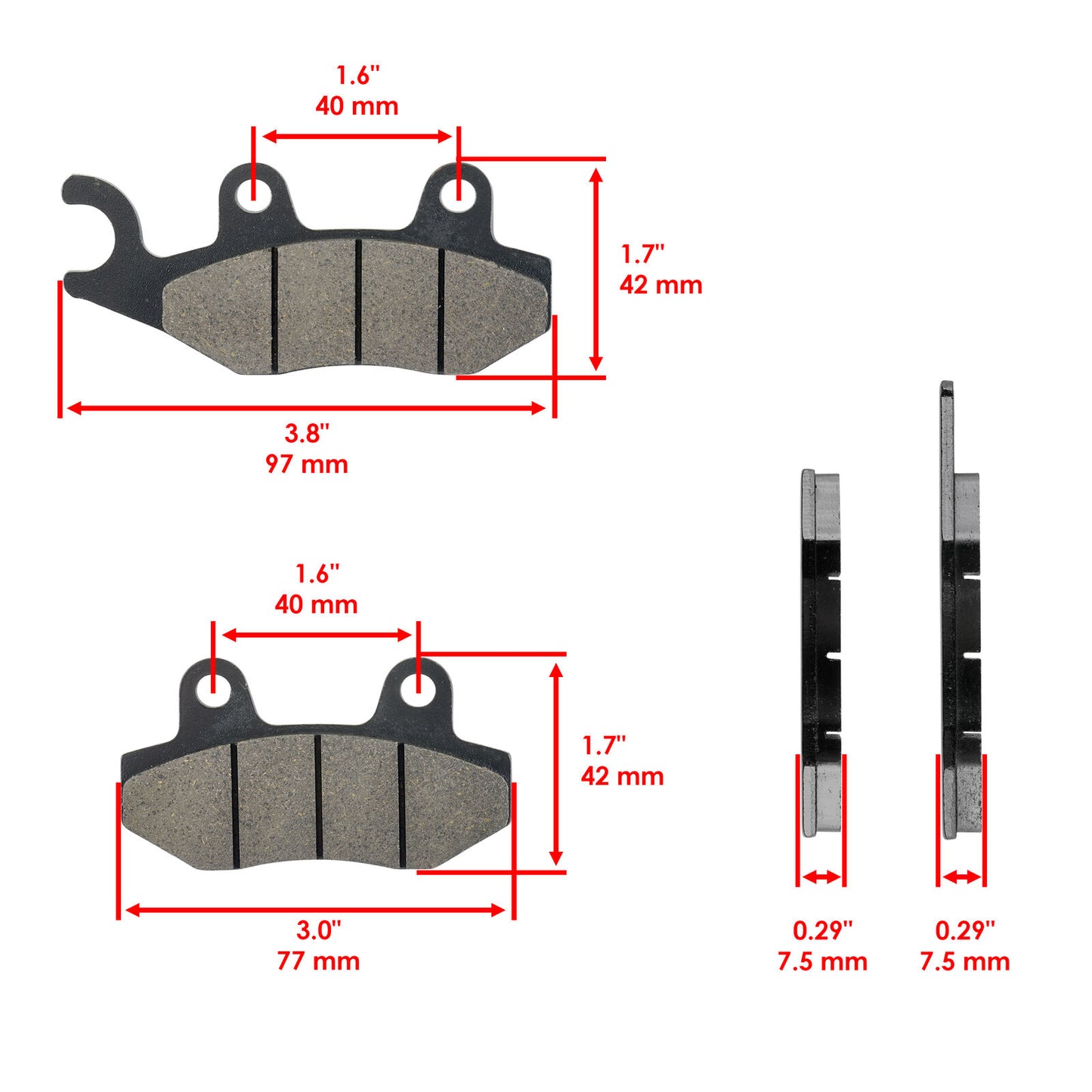 Brake Pads for Suzuki 450 LTR450 LT-R450 2008-2014 Front Brakes