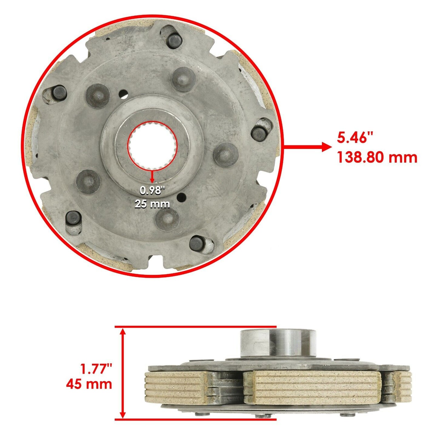 Wet Clutch Centrifugal Carrier for Yamaha Wolverine 450 YFM450Fx 4X4 2006-2010