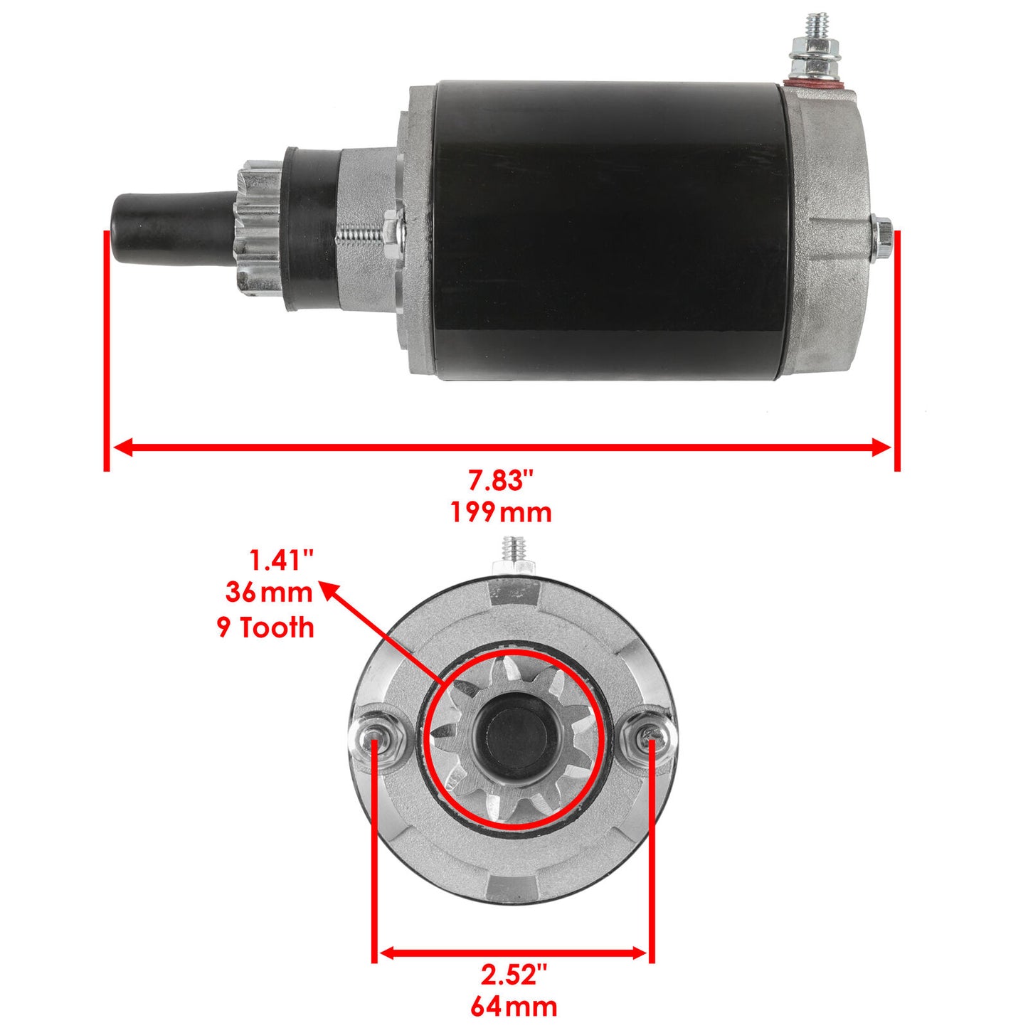 12 Volt 9 Tooth Starter for Johnson Evinrude 150 / 175 HP Outboard