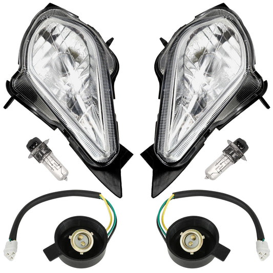 Right and Left Headlight Assembly For Yamaha Wolverine 350 YFM350X 2X4 2006-2009