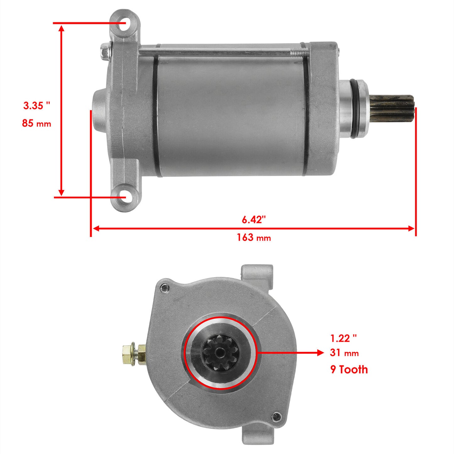 Starter & Drive for Yamaha Grizzly 600 YFM600 595cc Engine 98-01 Relay Solenoid