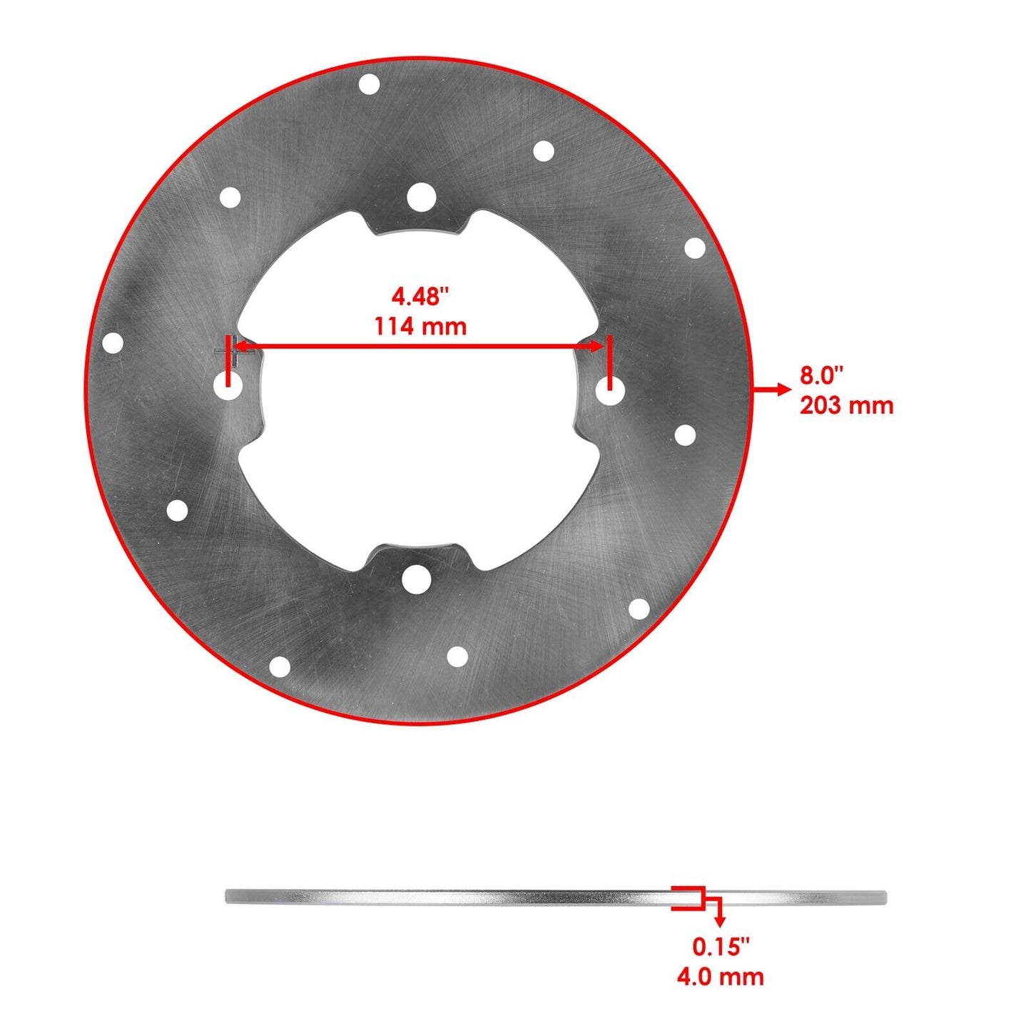 4x Front & Rear Brake Disc for Arctic Cat Wildcat Trail 700 4x4 2014-2017 2020