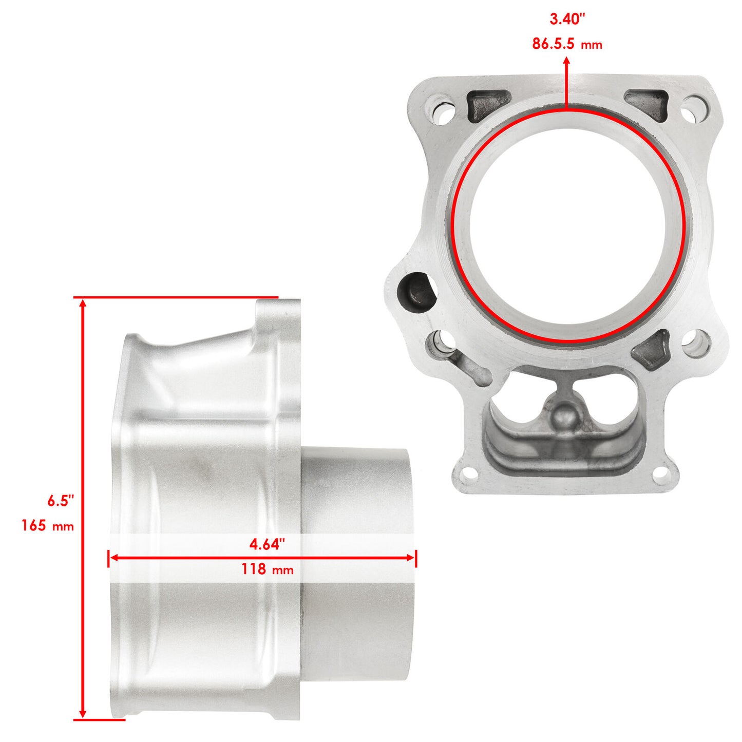 Cylinder Piston Ring Gasket for Honda TRX420FM Rancher 420 4X4 2009-21 86.50 mm