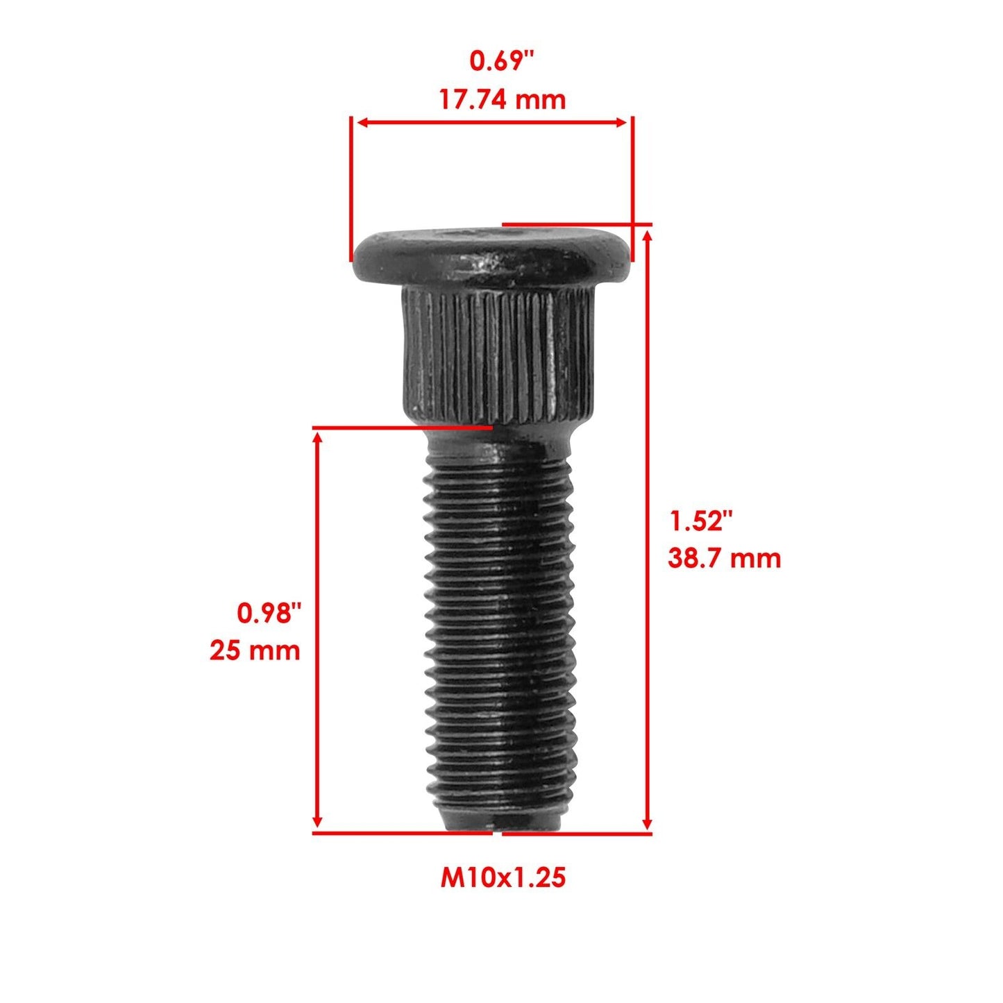 Caltric Rear Wheel Studs For Yamaha Raptor 660R YFM660R 2001-2005