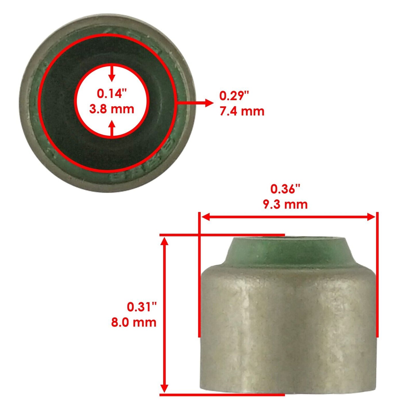 Valve Stem Seal for Yamaha YZ250F 2001 2002 2003 2004 2005-2007 2009 2010 2013