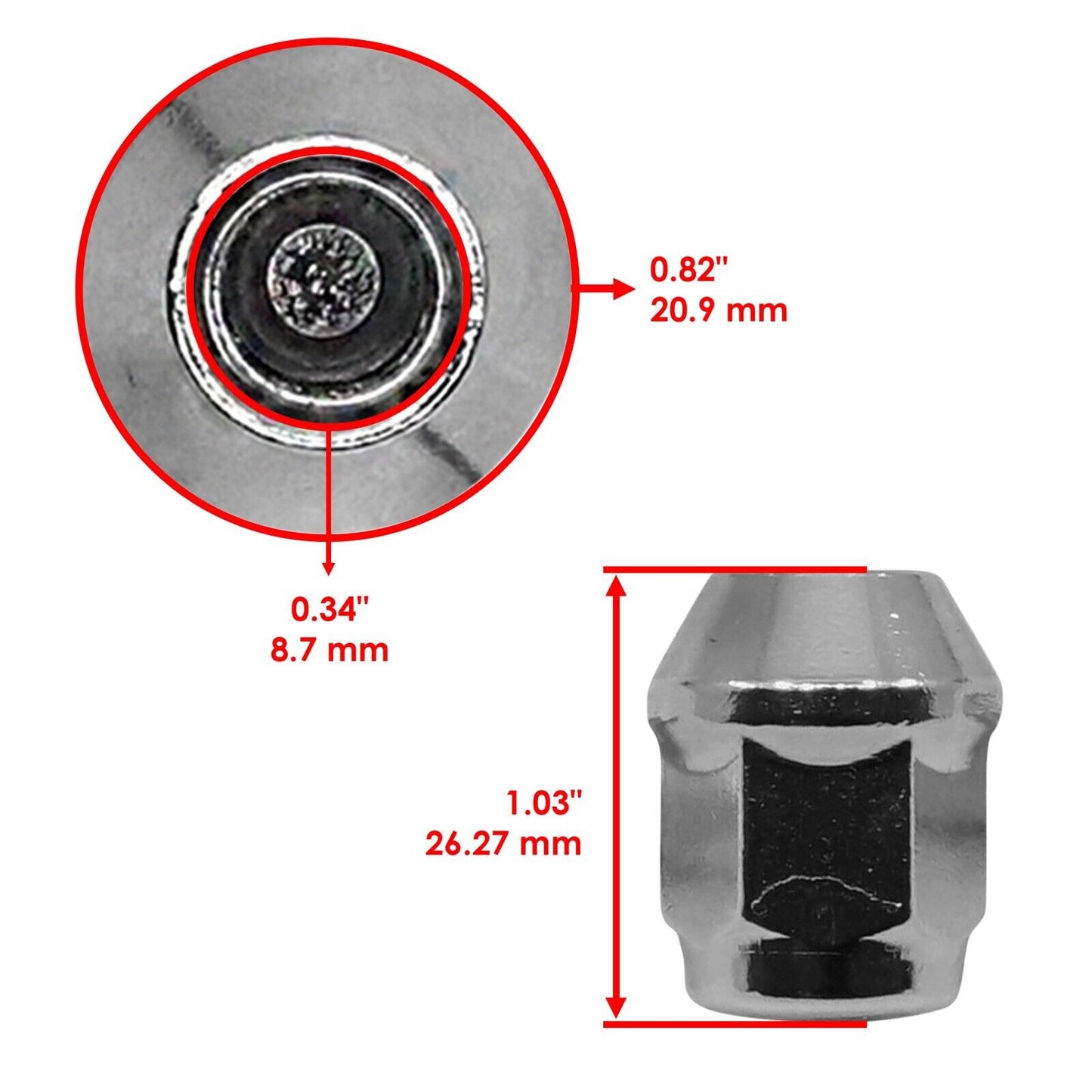 Caltric Wheel Nut For Can-AM CanAM Outlander Max 500 07-2012 2014-2015 M10x1.25