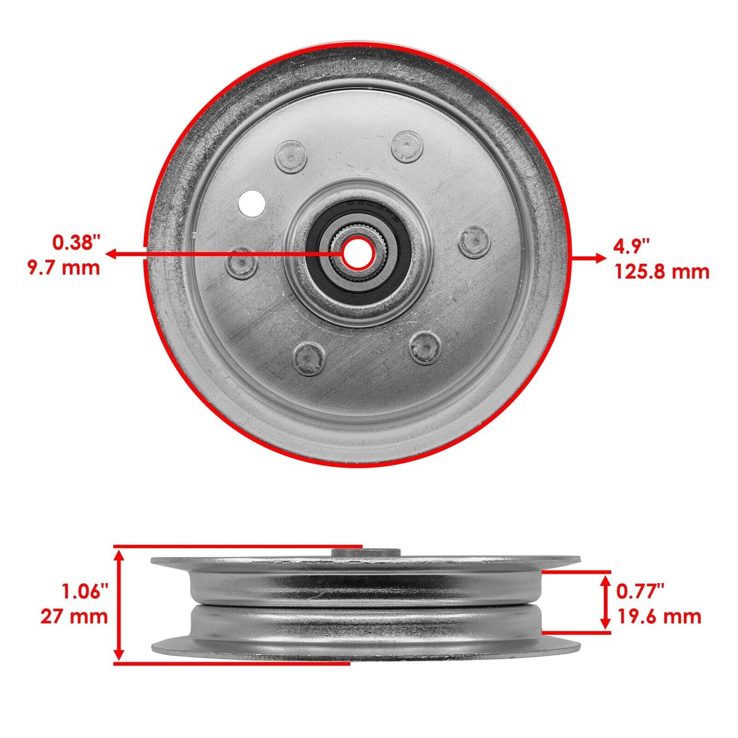 Caltric Deck Idler Pulley For MTD 1548GF 1748F 1848F 2054F 2260F
