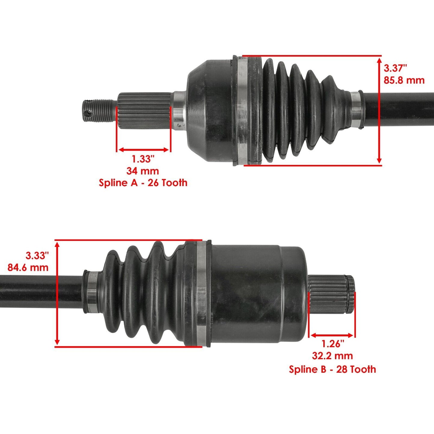 1333949 1333080 Rear CV Joint Axle For Polaris RZR 900 2021-2024 Left Or Right