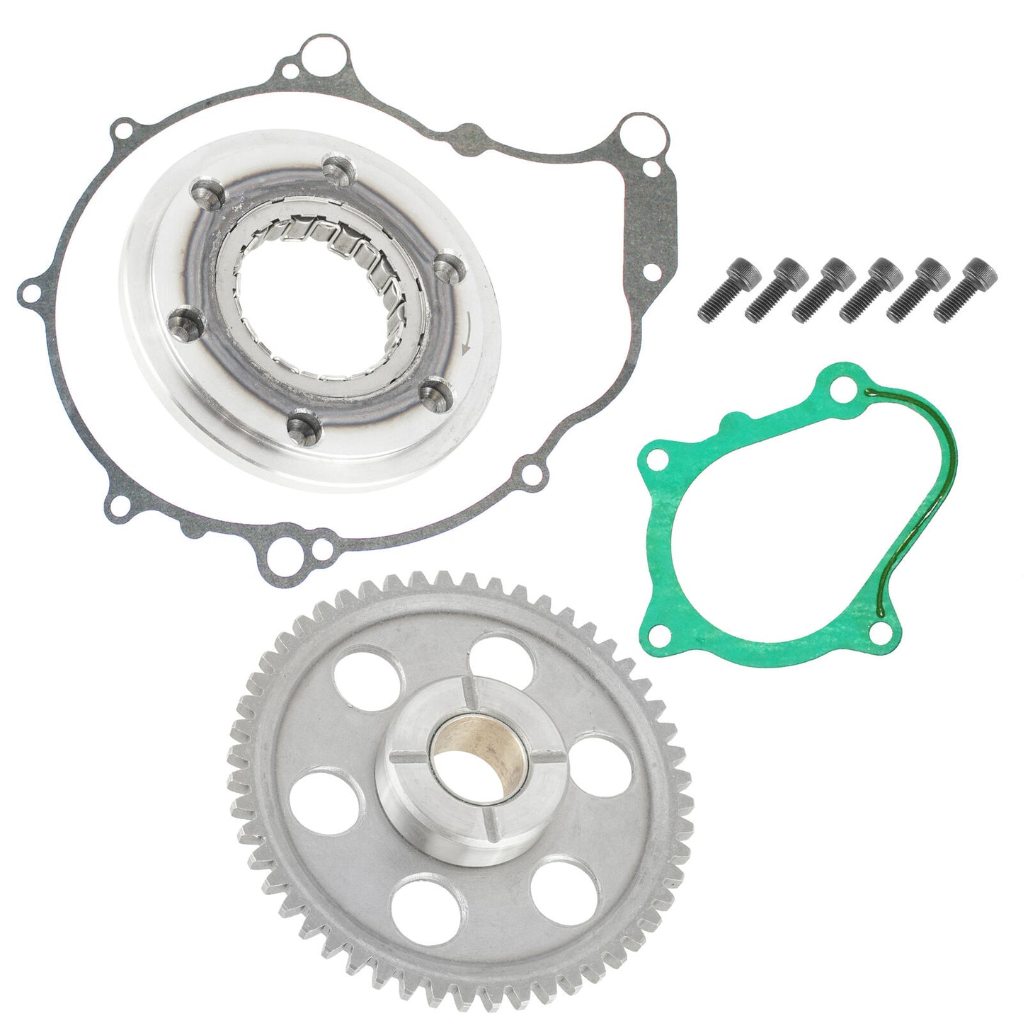 Starter Clutch & Gear Idler W/ Gaskets For Yamaha YFM660R Raptor 660R 2004-2005