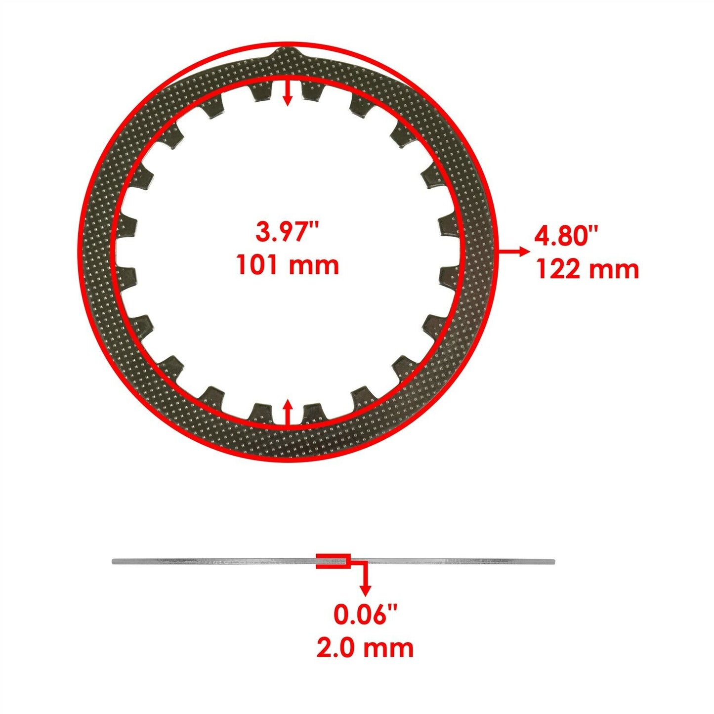 Clutch Plate For Yamaha 336-16324-00-00 137-16324-00-00