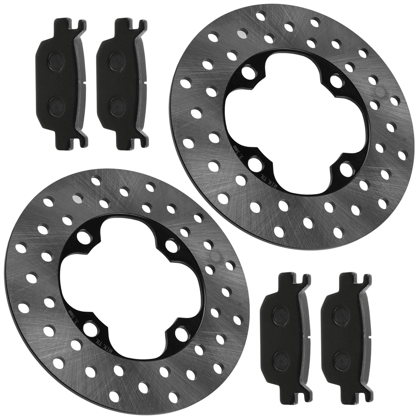 Front Left & Right Brake Disc w/Pads Honda Foreman Rubicon TRX500FA 2005-2006